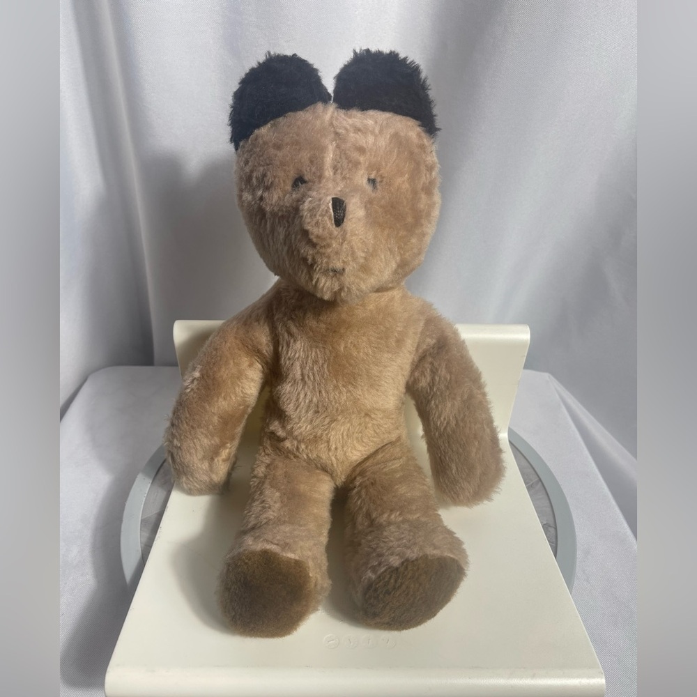 Vintage Eden Toys Plush Puppy Dog โ Brown with Black Ears โ 12โ โ Sewn in Haiti - Picture 1 of 6